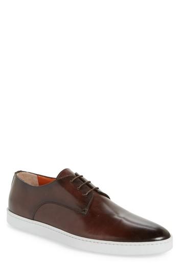 Men's Santoni Doyle Plain Toe Derby D - Brown
