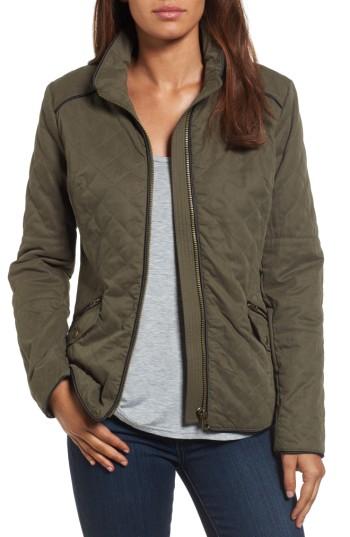 Women's Kut From The Kloth Beatriz Quilted Jacket - Green