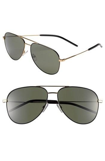 Saint Laurent 29mm Aviator Sunglasses Red