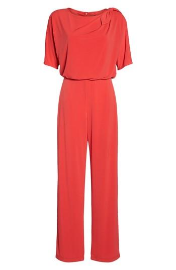 Women's Vince Camuto Crepe Split Sleeve Jumpsuit - Red