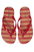 Women's Michael Michael Kors 'jet Set' Jelly Flip Flop M - Red