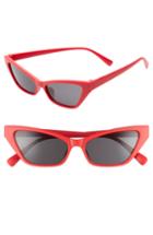 Women's Shady Lady 46mm Char Cat Eye Sunglasses - Red