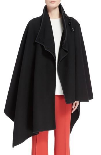 Women's Chloe Virgin Wool Blend Poncho Us / 34 Fr - Black
