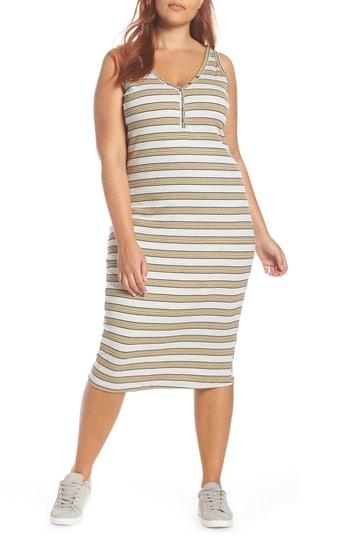 Women's All In Favor Rib Knit Tank Dress, Size - Grey