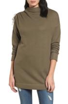 Women's Caslon Open Shoulder Sweatshirt Tunic, Size - Green