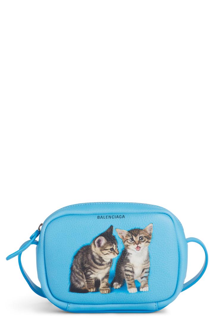 Balenciaga Extra Small Kittens Calfskin Leather Camera Bag -
