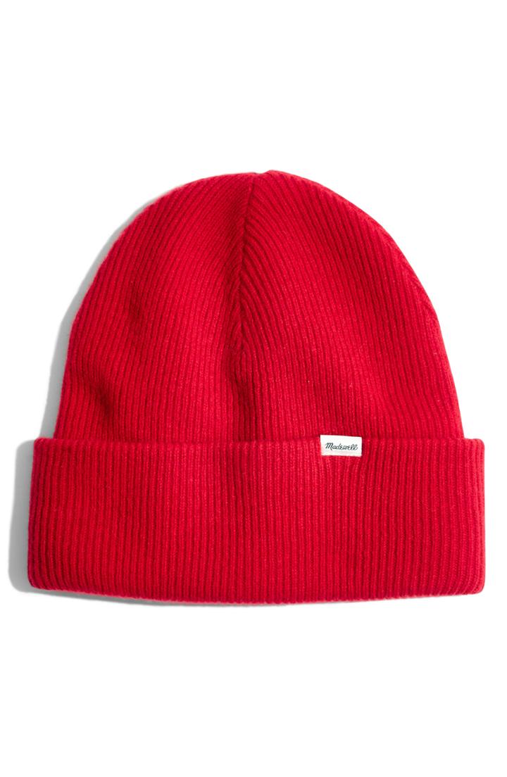 Women's Madewell Cuffed Wool Beanie - Red