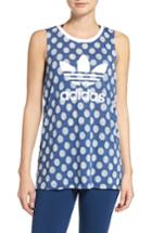 Women's Adidas Originals Trefoil Logo Relaxed Fit Tank, Size - Blue