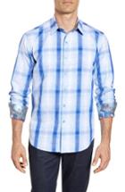 Men's Robert Graham Tonga Classic Fit Check Sport Shirt - Blue