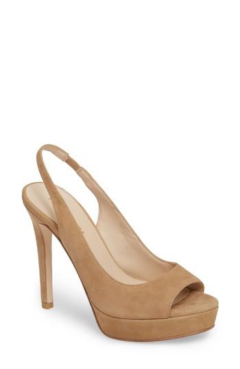 Women's Pelle Moda Oana Slingback Platform Sandal .5 M - Brown