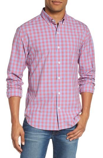 Men's Bonobos Slim Fit Check Sport Shirt, Size R - Blue