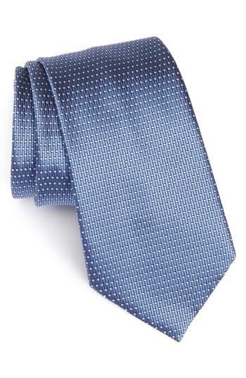 Men's Ermenegildo Zegna Dot Silk Tie, Size - Blue