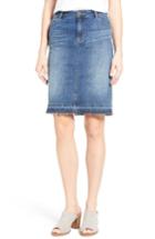 Women's Caslon Release Hem Denim Pencil Skirt