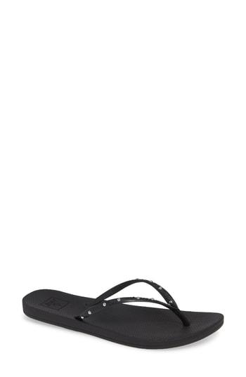 Women's Reef Escape Lux Studded Flip Flop M - Black