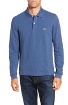 Men's Lacoste Long Sleeve Pique Polo (xs) - Blue