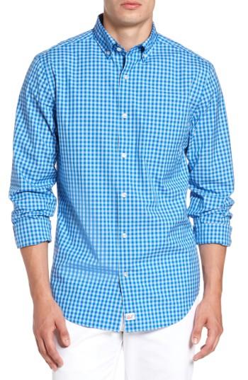Men's Vineyard Vines Murray Classic Fit Folly Beach Gingham Sport Shirt - Blue