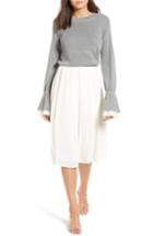 Women's English Factory Sweater Combo Dress - White