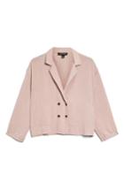 Women's Topshop Taylor Button Down Blouse Us (fits Like 10-12) - Pink