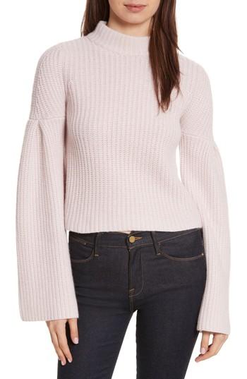 Women's Autumn Cashmere Trumpet Sleeve Crop Sweater