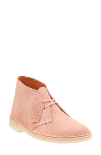 Women's Clarks 'desert' Chukka Boot M - Pink