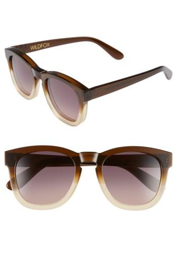 Women's Wildfox 'classic Fox' 50mm Retro Sunglasses - Sundown/ Smoke Gradient