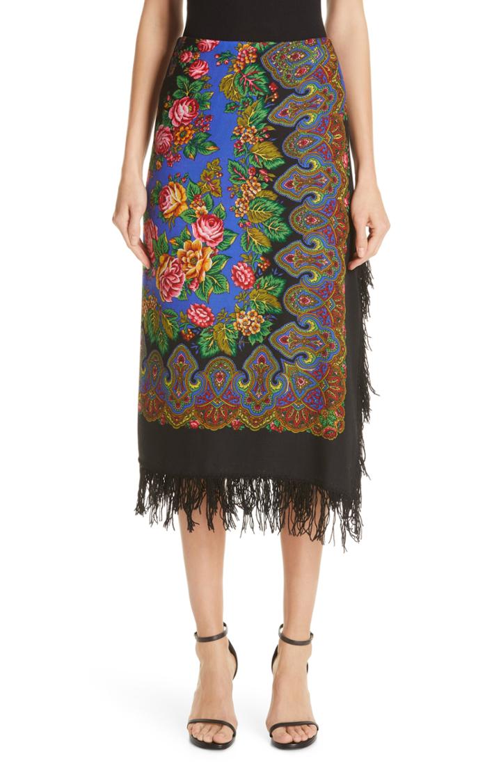 Women's Vetements Scarf Skirt - Black