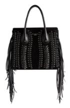 Balmain Fringe Leather Top Handle Bag -