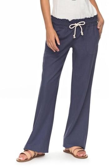 Women's Roxy 'oceanside' Beach Pants - Blue
