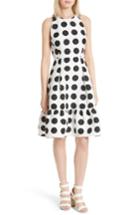 Women's Kate Spade New York Grid Dot Flounce Dress - Ivory