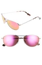 Women's Maui Jim Baby Beach 56mm Mirrored Polarizedplus2 Aviator Sunglasses - Rose Gold/ Maui Sunrise