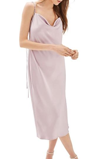 Women's Topshop Bride Cowl Neck Midi Dress Us (fits Like 0) - Purple
