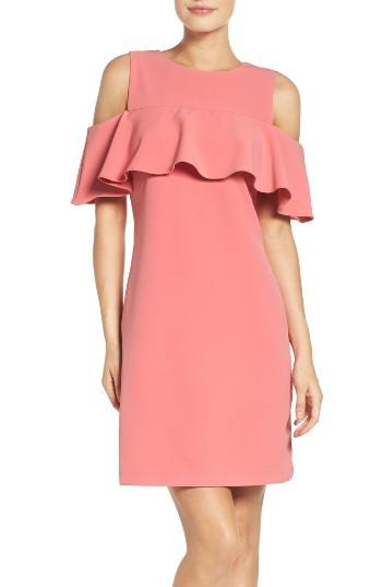 Women's Taylor Dresses Cold Shoulder Sheath Dress - Pink