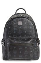 Mcm Small Stark Side Stud Backpack - Black