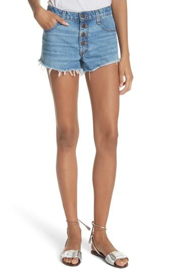 Women's Veronica Beard Debbie Denim Shorts - Blue