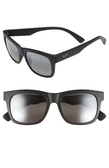 Women's Maui Jim Snapback 53mm Polarizedplus2 Sunglasses - Matte Black/ Neutral Grey