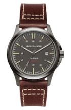 Men's Jack Mason Automatic Leather Strap Watch, 42mm