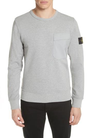 Men's Stone Island Pocket Sweatshirt - Grey