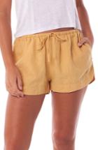 Women's Rhythm Amalfi Linen Shorts - Yellow