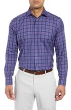 Men's Peter Millar Collection Aurora Regular Fit Check Sport Shirt - Purple