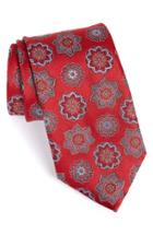 Men's Canali Floral Medallion Silk Tie