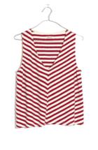 Women's Madewell Chevron Stripe Swing Tank, Size - Red