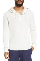 Men's Vince Regular Fit Thermal Knit Pullover Hoodie - White