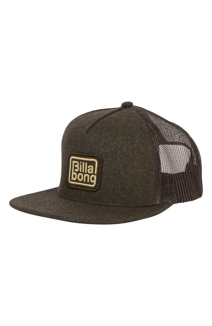 Men's Billabong Flatwall Mesh Trucker Cap - Green