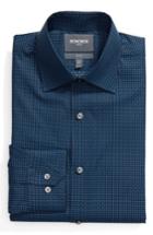 Men's Bonobos Slim Fit Check Dress Shirt 36 - Blue
