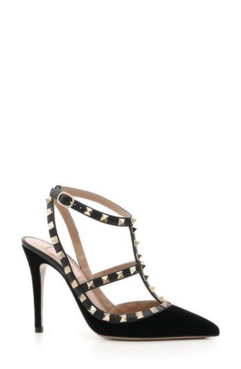Women's Valentino Garavani Rockstud T-strap Pump Us / 37eu - Black