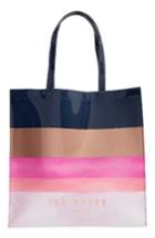 Ted Baker London Marina Mosaic Stripe Large Icon Tote - Blue