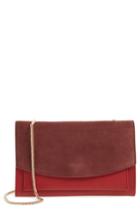 Women's Skagen Eryka Leather Wallet On A Chain - Red