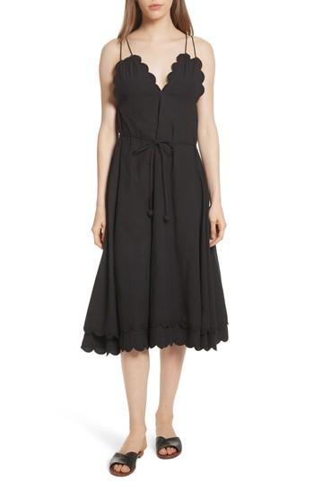 Women's Apiece Apart Mirage Scallop Edge Dress - Black