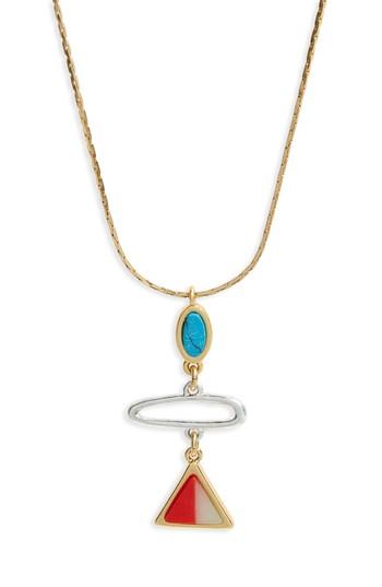 Women's Madewell Stone Inlay Pendant Necklace