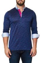 Men's Maceoo Melange Long Sleeve Polo (s) - Purple